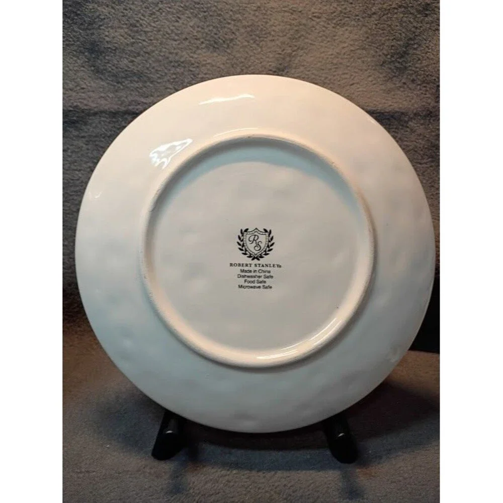 Set/2 Robert Stanley Harvest Pumpkin Salad Dessert Plates Fall Thanksgiving 3C
